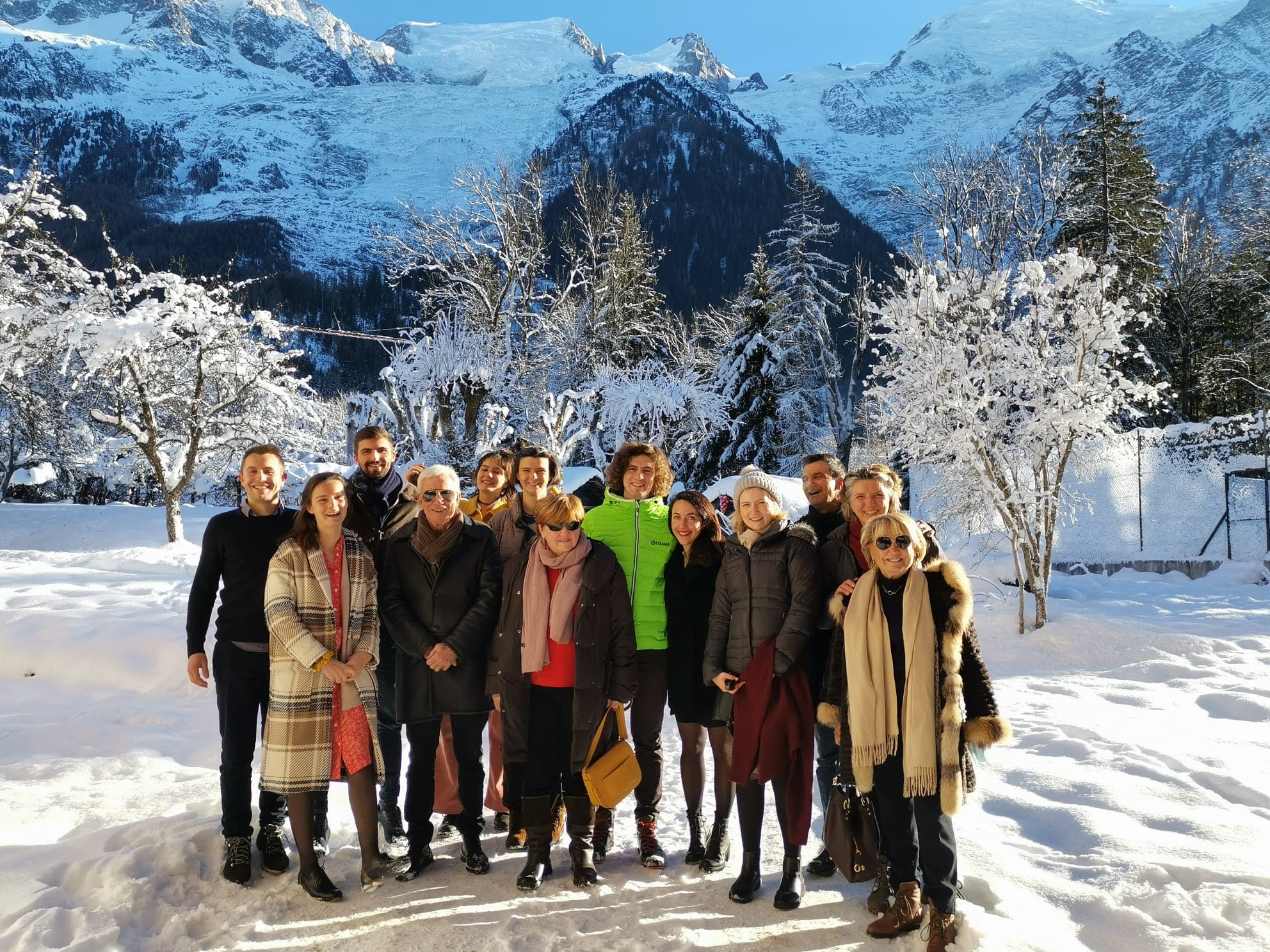 Florentina with Antoine's family in Chamonix